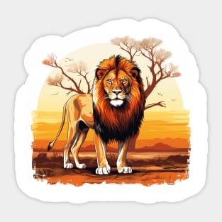 Wild African Lion Sticker